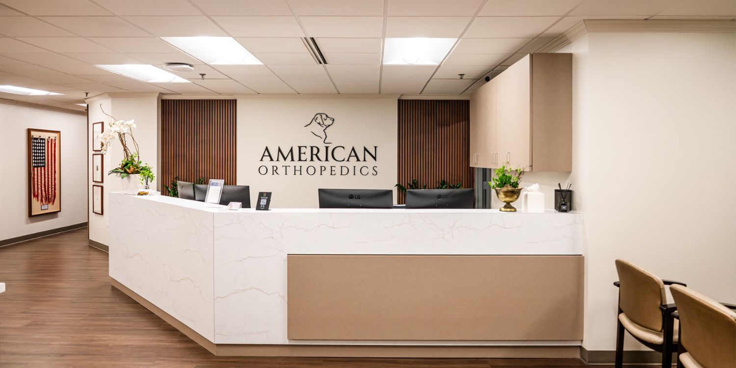 Front desk at American Orthopedics in Greenville, South Carolina